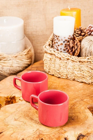 Cera'n 2'li Double Fincan- Tabaksız Bordo