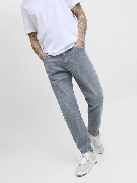 JACK JONES Mıke Model Rahat Kesim Erkek Kot Pantolon 12282580 - Resim 6