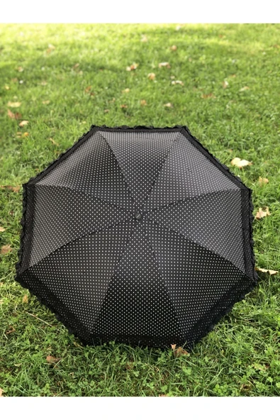 Marlux Dantelli Siyah Şemsiye - Resim 4