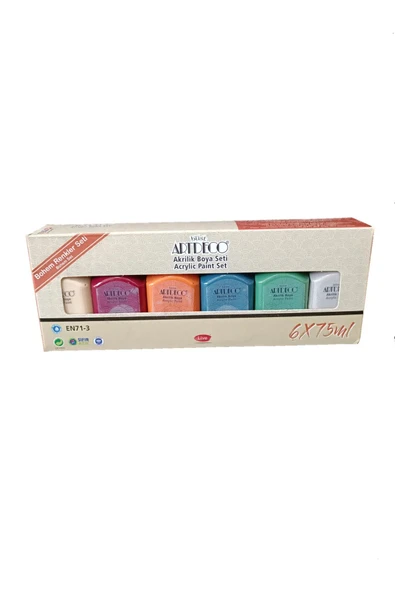 Artdeco 6x75ml Akrilik Boya Bohem Renkleri Set ürün görseli