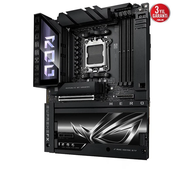ASUS ROG CROSSHAIR X870E HERO BTF WIFI7 DDR5 HDMI-DP TYPEC PCIE 5.0 AM5 ATX - Resim 3