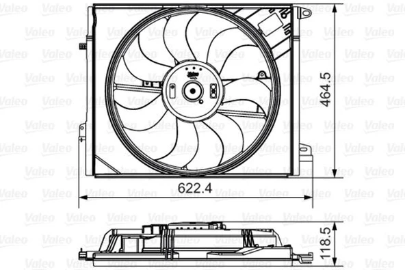 VALEO 696882 FAN MOTORU DAVLUMBAZLI RENAULT MEGANE IV 16> TALISMAN 16> 1.3TCe 1.5dCİ 214814354R-214819674R ürün görseli 1