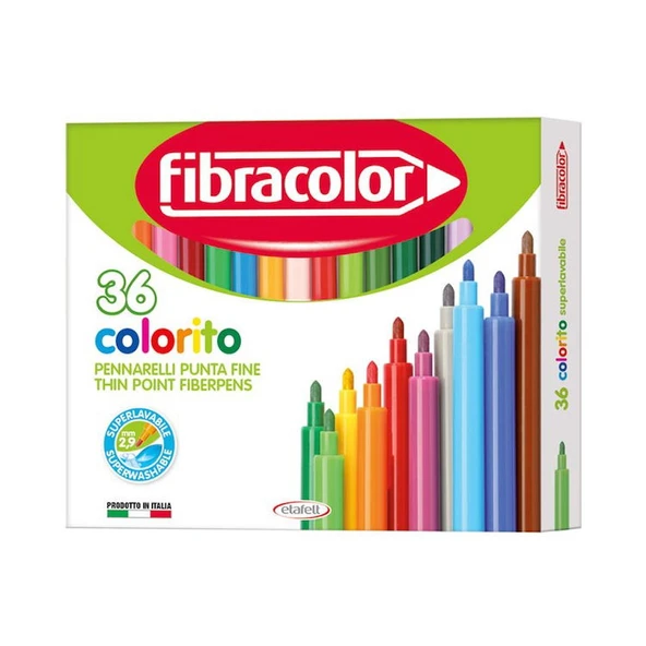Fibracolor Colorito Keçeli Boya Kalemi 36 Renk ürün görseli