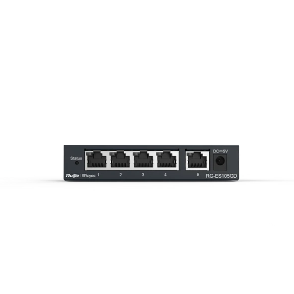 RUİJİE - REYEE RG-ES105GD 5 Portlu, 10/100/1000 Gigabit, Tak Çalıştır Switch, Metal Kasa - Resim 2
