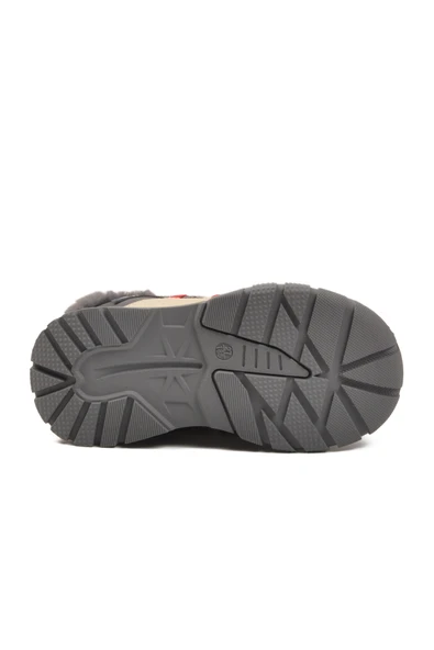 Marcokids Gri İçi Kürklü Soğuğa Dirençli Kaymaz Erkek Çocuk Bot 22672 P - 5