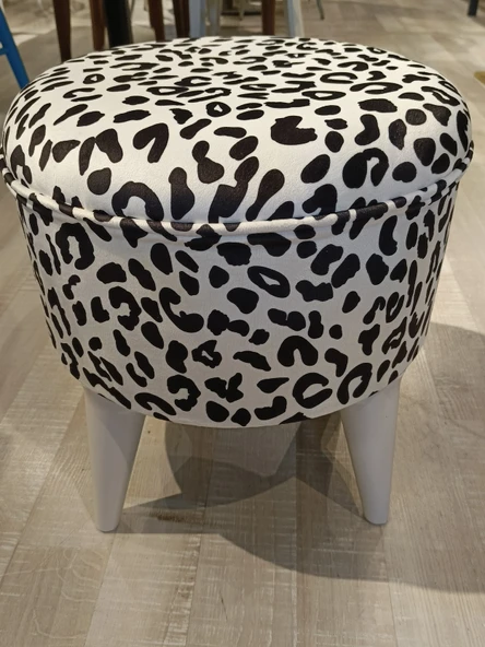 MERCAN MOBİLYA LEOPAR DESENLİ PUF BENCH