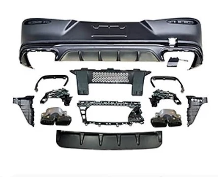 MERCEDES YENİ GLC SERİSİ C254 GLC63 AMG DİFÜZÖR+SİYAH EGZOZ UCU