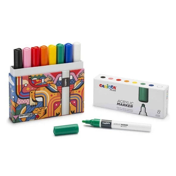 Carioca Plus Akrilik Marker 8'li ürün görseli