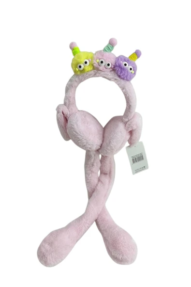 Recos Çocuk Peluş Figürlü Oynar Kulaklı Hareketli Sesli Kışlık Kulaklık RCS.TRL.PMB.2025