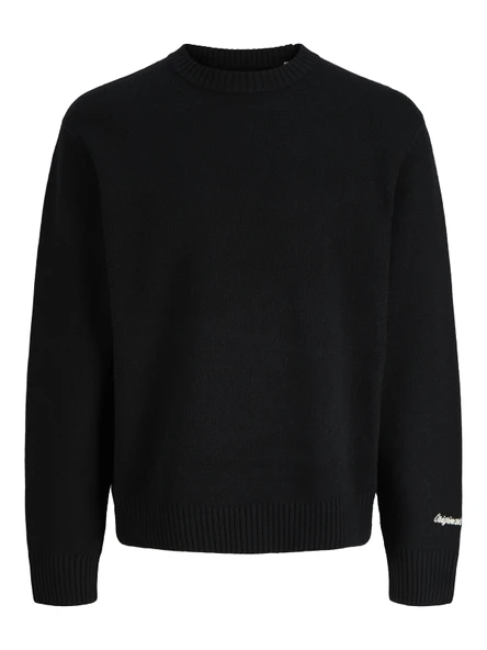 JACK JONES Erkek Kol Yazılı Örgü Kazak 12282728 ürün görseli