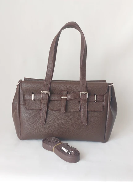 261AÇ316 Model Sarach Marka Kahve Renk El ve Omuz Çantası