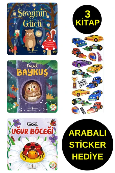 ARABALI STİCKER HEDİYELİ - OKUL ÖNCESİ RESİMLİ KİTAPLAR  -  SEVGİNİN GÜCÜ - KÜÇÜK UĞUR BÖCEĞİ - KUŞ ürün görseli