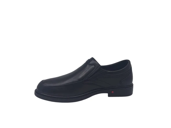 Paggi 602 Erkek Siyah Hakiki Deri Günlük Kullanım Poli Taban ( HAFİF ) Ayakkabı - Resim 3