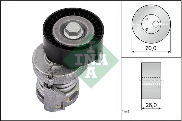 INA 534012320 ALTERNATÖR GERGİ RULMANI KÜTÜKLÜ POLO-GOLF4-BORA 1.6-1.4-1.6 16V AEE-ALM-AFH-AHW-BBY-BKY-BBZ-BCB 030145299C-030145299F ürün görseli 1