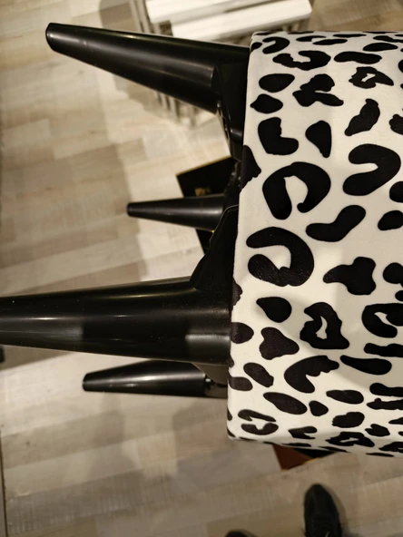 MERCAN MOBİLYA LEOPAR DESENLİ  PUF BENCH YUVARLAK PUF - 7