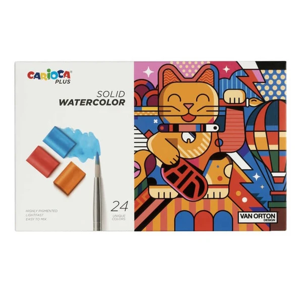 Carioca Plus Tablet Sulu Boya 24 Renk (Fırçalı) - Resim 2