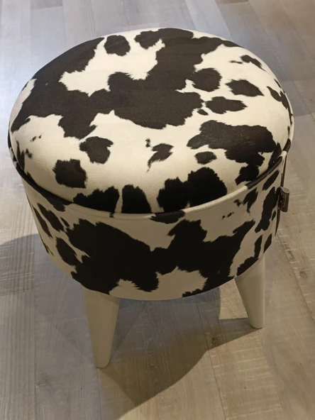 MERCAN MOBİLYA LEOPAR DESENLİ  BENCH PUF - 2