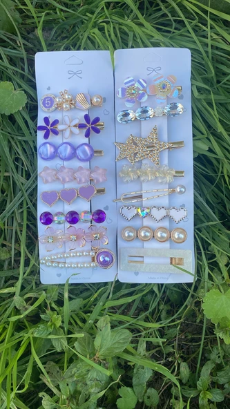 Mucize Home Yeni Trend Moda 8'Li Büyük Klips Çıtçıt Pens Toka Seti Saç Koparmayan  (Trend Karışık Modeller) - Resim 3