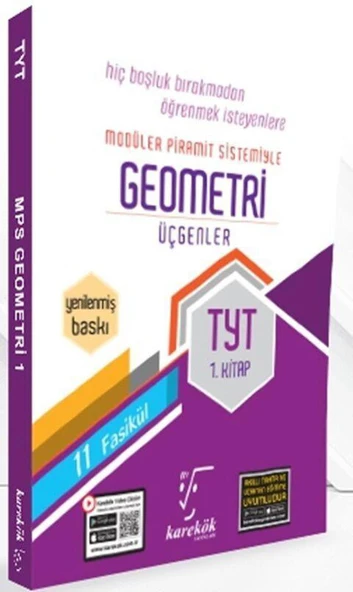 TYT Geometri Üçgenler 1. Kitap MPS 11 Fasikül Karekök Yayınları ürün görseli