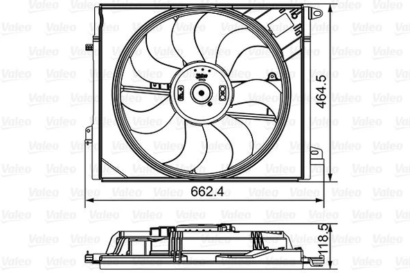 VALEO 696881 FAN MOTORU ŞASESİ RENAULT MEGANE IV 16> TALISMAN 15> 1.2TCe 1.5dCi 1.6dCi 1.6SCe 2.0dCi 214810118R-214810518R ürün görseli 1