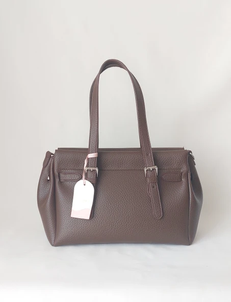 261AÇ316 Model Sarach Marka Kahve Renk El ve Omuz Çantası - 3