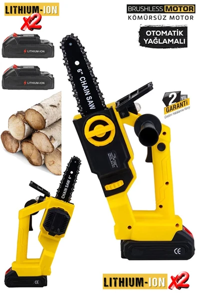 Staxx STK4022 40VF Kömürsüz Motorlu Çelik Şanzımanlı X2 Akülü Otomatik Yağlamalı Dal Budama Testere ürün görseli 1