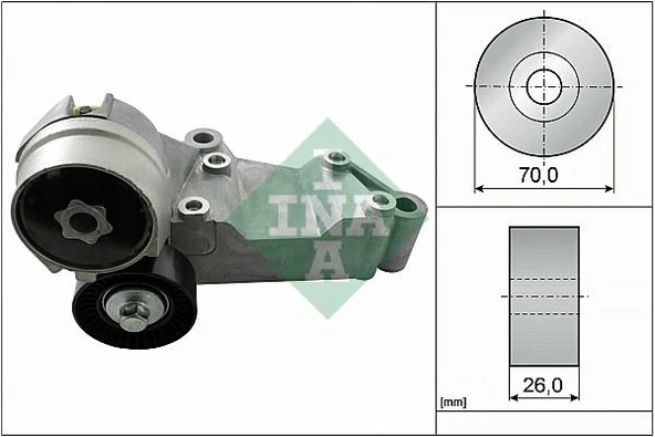 INA 534014610 ALTERNATÖR GERGİ RULMANI KÜTÜKLÜ CONNECT 02>14 FOCUS I 98>04 1.8 TDCİ 1S4Q6A228AF-1069359-1073485-1079155 ürün görseli 1