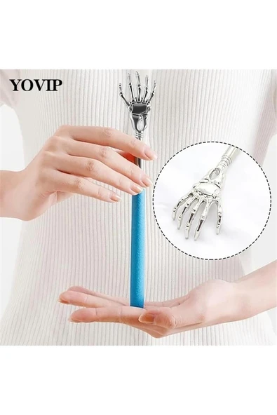 Mucit Home Teleskopik Sırt Kaşıma Aparatı Açılır Kapanır Sırt Kaşıyıcı Metal Aparat 1 Adet - Resim 3