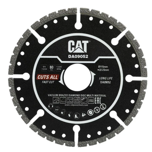 Cat DX3090 720Watt 125mm Profesyonel Avuç Taşlama + DA09052 Genel Amaçlı Elmas Kesme Diski - Resim 3