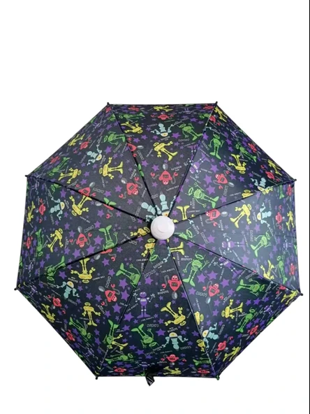 71cm Katlanır Kılıflı Düdüklü Çocuk Şemsiyesi Yağmur Kış Sonbahar RB04910