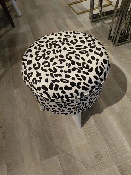 MERCAN MOBİLYA LEOPAR DESENLİ PUF BENCH - 5