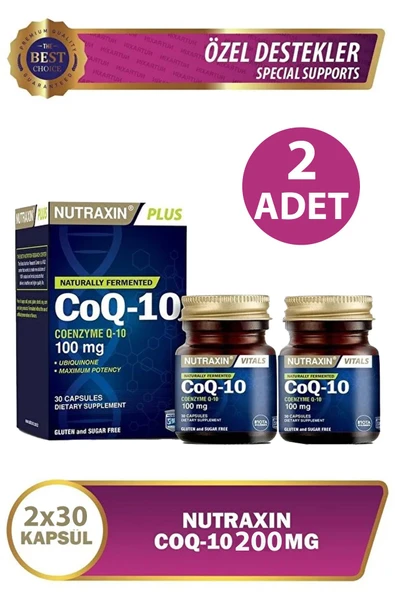 Nutraxin CoQ-10 100 mg 30 Softgel 2 Adet ürün görseli 1