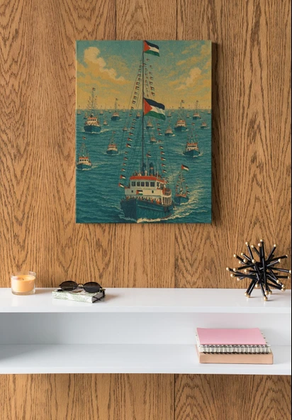 Filistin Tablosu - Dini Tablolar ve İslami Tablo Sumud Filosu ve Özgürlük - 2