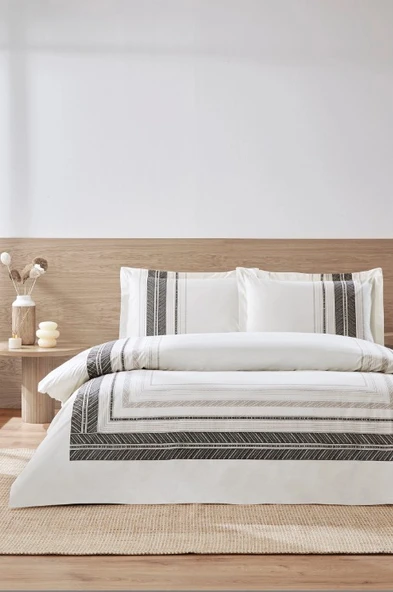 Özdilek Blend Krem Çift Kişilik %100 Pamuk Nevresim Takımı