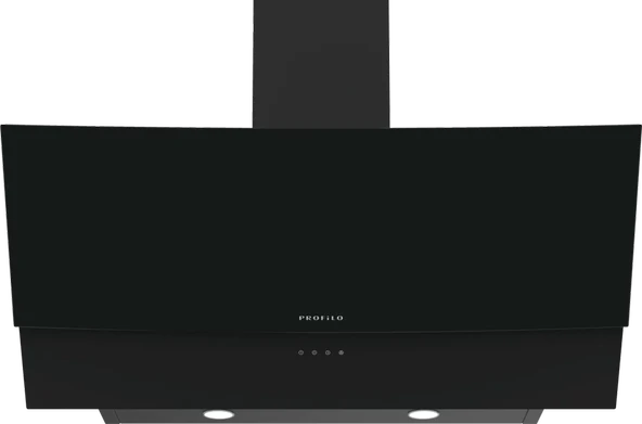 PROFİLO DVE9G560 90 CM DUVAR TİPİ DAVLUMBAZ SİYAH CAM