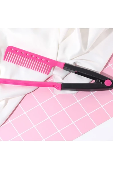 Mucit Home Yıkanabilir Katlanır Saç Düzleştirici Tarak Kuaför Fırça Tarak Saç Şekillendirici - 4