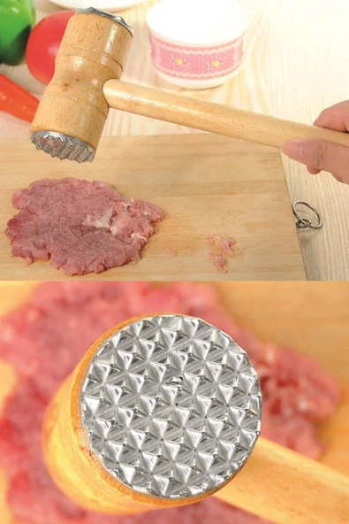 Mucit Home Bambu Saplı Et Dövme Tokmağı Çift Taraflı Et Dövücü ürün görseli 1