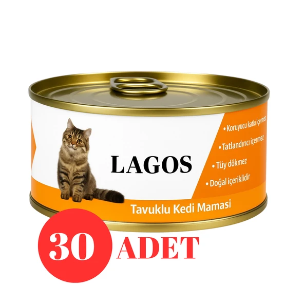 Lagos Tavuklu Kedi Maması 150 GR x 30 Adet