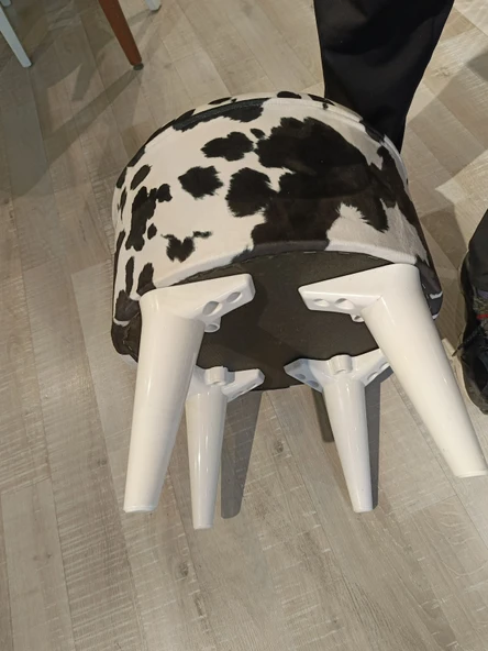 MERCAN MOBİLYA LEOPAR DESENLİ  BENCH PUF - 4