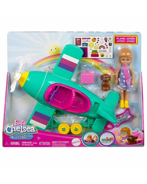 Barbie Chelsea'nin Pervaneli Mini Uçağı Oyun Seti HTK38 ürün görseli