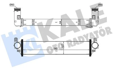 KALE 375820 TURBO RADYATÖRÜ CHERY TIGGO PRO 7-TIGGO 8-OMODA 5 20<24 BRAZING 645X127X64 302000140AA ürün görseli 1