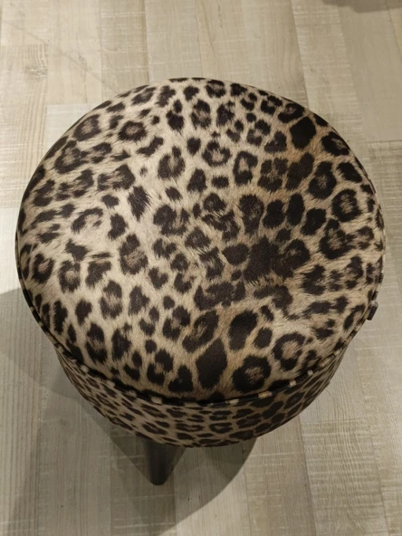 MERCAN MOBİLYA LEOPAR DESENLİ PUF BENCH - 4