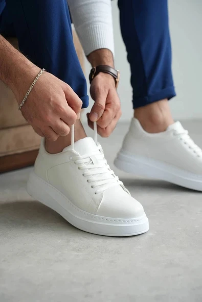 KB-B2 Kuback Beyaz Cilt Günlük Erkek Ayakkabı - Resim 3