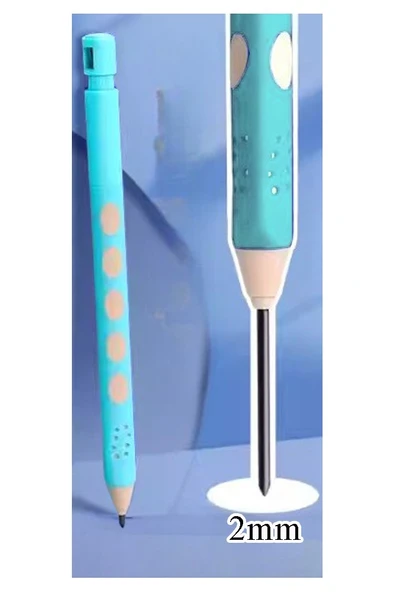 Kalın Uçlu Versatil Kalem 2.0 mm Açık Mavi 1 Adet ve 2.0 Mm Kalın Uç Siyah 2 Adet Kalın Uçlu Mekanik Kalem - Resim 3
