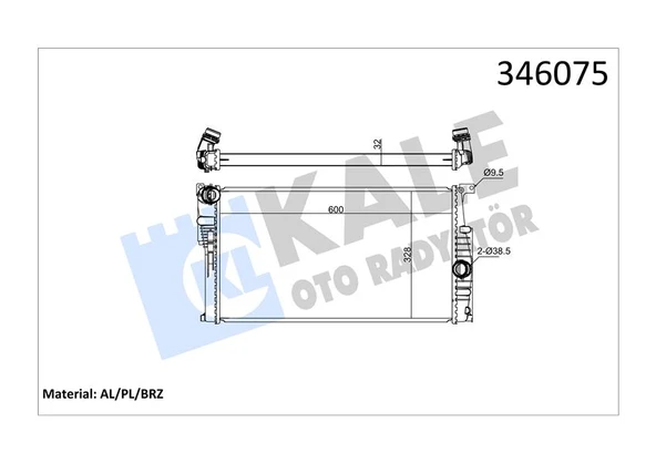 KALE 346075 MOTOR SU RADYATORU BMW N47 B47 B48 N13 N20 N55 F30 F20 F32 F36 F22 F34 I3 17118678027 ürün görseli 1