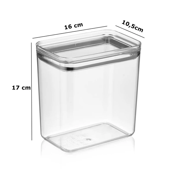 Geseus Dikdörtgen Hava Geçirmez Erzak Saklama Kabı 6 Adet 2100 ML - Resim 5