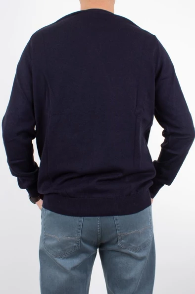 Twister 3621 Lacivert Bisiklet Yaka Büyük Beden Erkek Kazak - 4