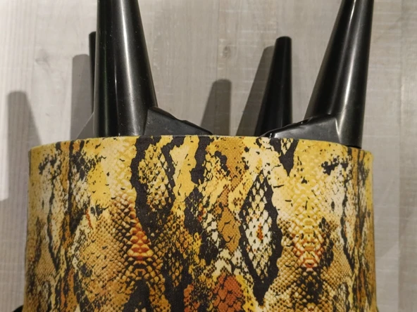 MERCAN MOBİLYA  Leopar Desenli PUF  BENCH - 5