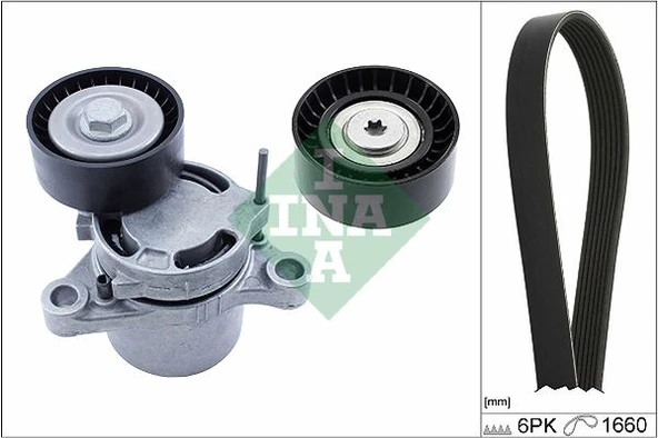 INA 529030710 KANALLI KAYIS SETI BMW F20 F22 F23 F30 F31 F34 F32 F33 F36 F10 F11 G30 G31 G11 G12 F25 G01 F26 G02 F 15 KUTUKLU 11287619248-11288477707-6PK1660 ürün görseli 1