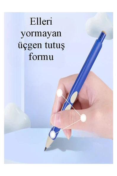 Kalın Uçlu Versatil Kalem 2.0 mm Açık Mavi 1 Adet ve 2.0 Mm Kalın Uç Siyah 2 Adet Kalın Uçlu Mekanik Kalem - Resim 4